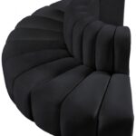 Arc 90" Velvet Upholstered 4pc. Modular Sectional