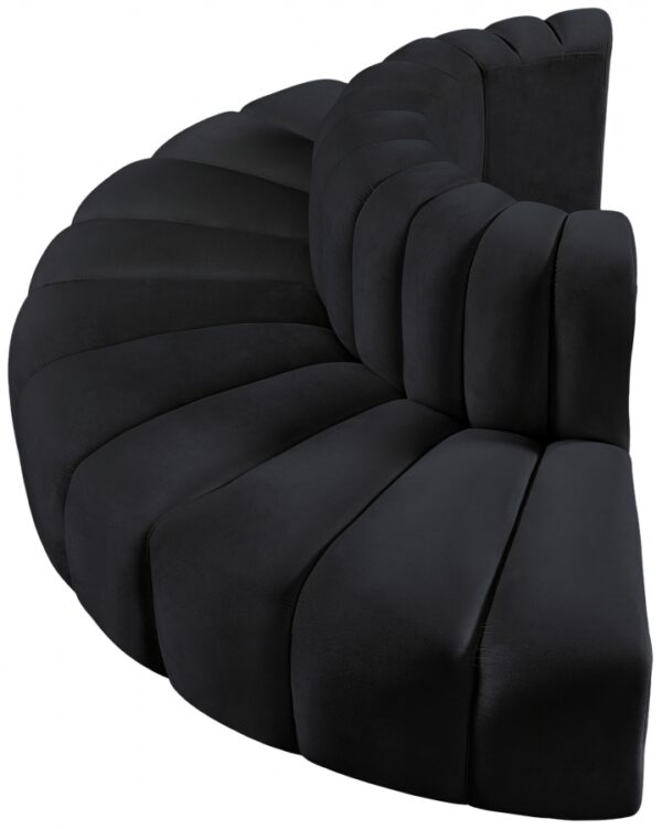 Arc 90" Velvet Upholstered 4pc. Modular Sectional