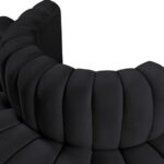 Arc 90" Velvet Upholstered 4pc. Modular Sectional
