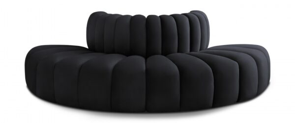 Arc 90" Velvet Upholstered 4pc. Modular Sectional