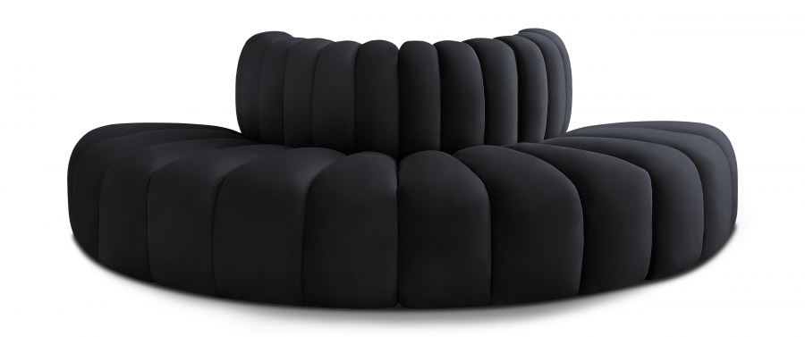 Arc 90" Velvet Upholstered 4pc. Modular Sectional