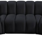 Arc 133" Velvet Upholstered 5pc. Modular Sectional