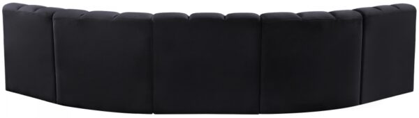 Arc 133" Velvet Upholstered 5pc. Modular Sectional