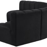 Arc 133" Velvet Upholstered 5pc. Modular Sectional