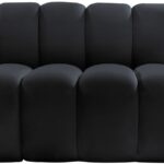 Arc 133" Velvet Upholstered 5pc. Modular Sectional