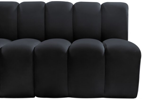 Arc 133" Velvet Upholstered 5pc. Modular Sectional