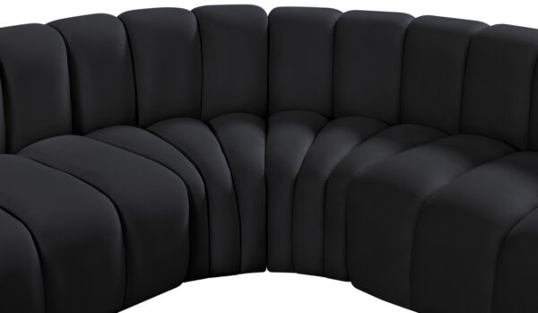Arc 133" Velvet Upholstered 5pc. Modular Sectional