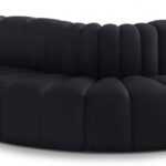 Arc 122" Velvet Upholstered 5pc. Modular Sectional