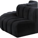 Arc 122" Velvet Upholstered 5pc. Modular Sectional