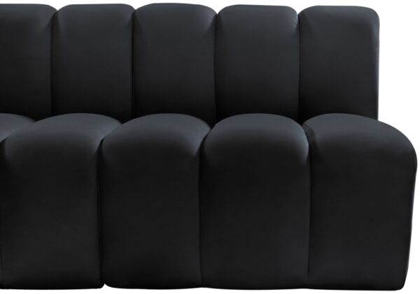 Arc 122" Velvet Upholstered 5pc. Modular Sectional