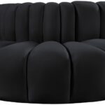 Arc 122" Velvet Upholstered 5pc. Modular Sectional