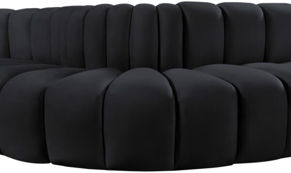 Arc 122" Velvet Upholstered 5pc. Modular Sectional