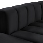 Arc 127" Velvet Upholstered 5pc. Modular Sectional
