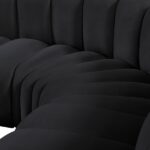 Arc 127" Velvet Upholstered 5pc. Modular Sectional