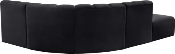 Arc 127" Velvet Upholstered 5pc. Modular Sectional