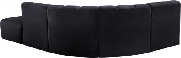Arc 127" Velvet Upholstered 5pc. Modular Sectional