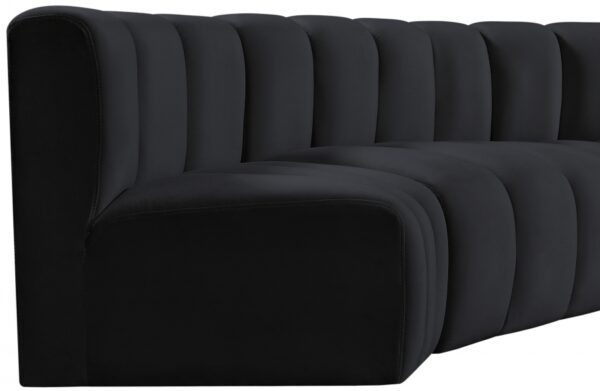 Arc 145" Velvet Upholstered 6pc. Modular Sectional