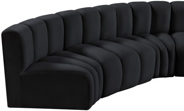 Arc 145" Velvet Upholstered 6pc. Modular Sectional