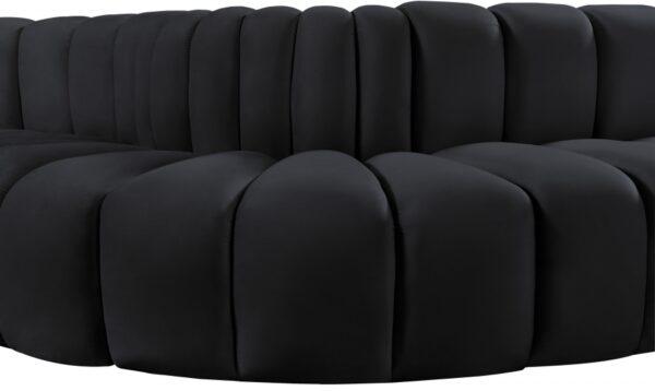 Arc 145" Velvet Upholstered 6pc. Modular Sectional