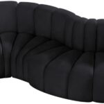 Arc 145" Velvet Upholstered 6pc. Modular Sectional