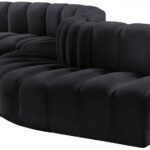 Arc 145" Velvet Upholstered 6pc. Modular Sectional