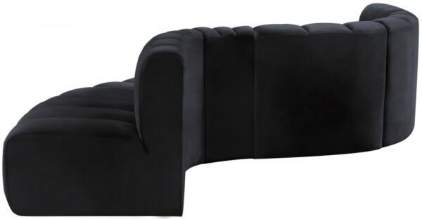 Arc 145" Velvet Upholstered 6pc. Modular Sectional