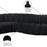 Arc 145" Velvet Upholstered 6pc. Modular Sectional