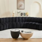 Arc 151" Velvet Upholstered 6pc. Modular Sectional