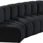 Arc 151" Velvet Upholstered 6pc. Modular Sectional