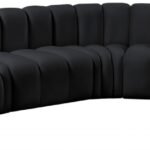 Arc 151" Velvet Upholstered 6pc. Modular Sectional