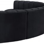 Arc 151" Velvet Upholstered 6pc. Modular Sectional