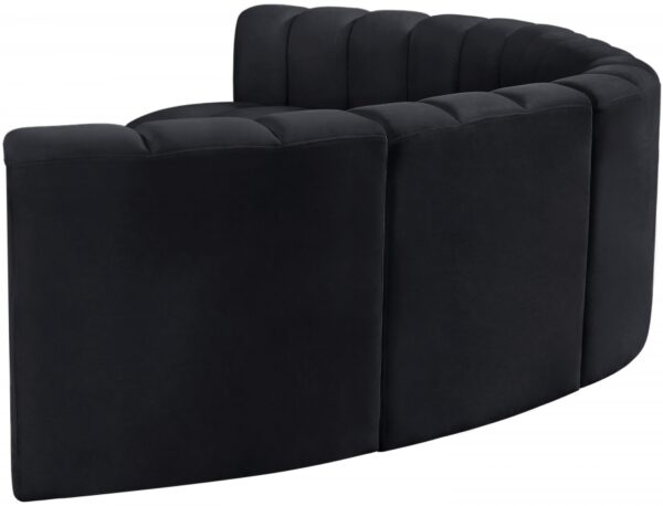 Arc 151" Velvet Upholstered 6pc. Modular Sectional
