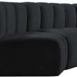 Arc 151" Velvet Upholstered 6pc. Modular Sectional