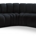 Arc 146" Velvet Upholstered 6pc. Modular Sectional