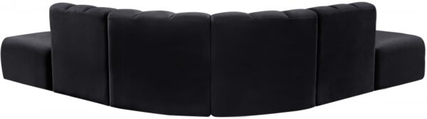 Arc 146" Velvet Upholstered 6pc. Modular Sectional