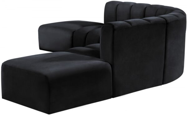 Arc 146" Velvet Upholstered 6pc. Modular Sectional