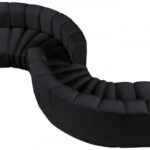 Arc 145" Velvet Upholstered 6pc. Modular Sectional