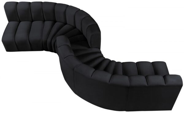 Arc 145" Velvet Upholstered 6pc. Modular Sectional