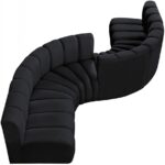 Arc 145" Velvet Upholstered 6pc. Modular Sectional