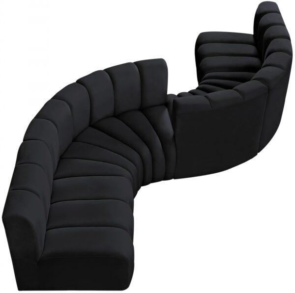 Arc 145" Velvet Upholstered 6pc. Modular Sectional