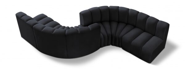 Arc 145" Velvet Upholstered 6pc. Modular Sectional
