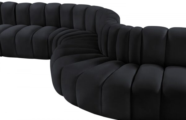 Arc 145" Velvet Upholstered 6pc. Modular Sectional