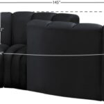 Arc 145" Velvet Upholstered 6pc. Modular Sectional