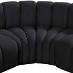 Arc 172" Velvet Upholstered 7pc. Modular Sectional