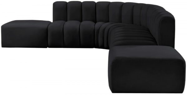 Arc 172" Velvet Upholstered 7pc. Modular Sectional