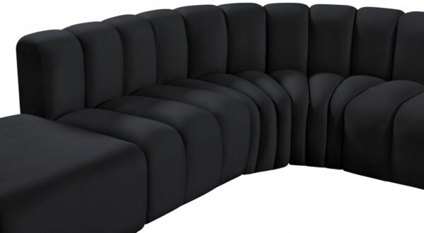 Arc 172" Velvet Upholstered 7pc. Modular Sectional