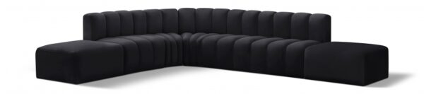 Arc 172" Velvet Upholstered 7pc. Modular Sectional