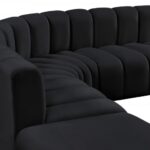 Arc 172" Velvet Upholstered 7pc. Modular Sectional