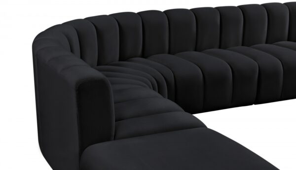 Arc 172" Velvet Upholstered 7pc. Modular Sectional