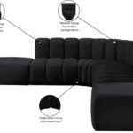 Arc 172" Velvet Upholstered 7pc. Modular Sectional